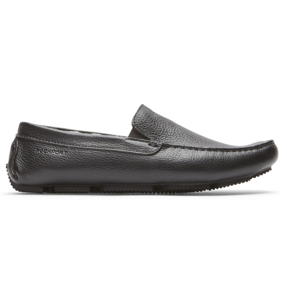 Rockport Mens Slippers Black - Rhyder - UK 537-TYWECQ